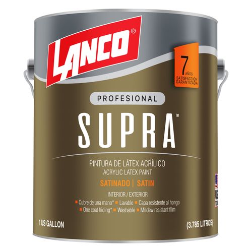 Pintura Lanco Latex Acrílico Supra Base Color Satinado - 1gal