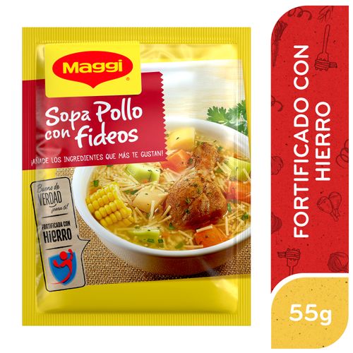 Sopa Maggi de Pollo con Fideos Sobre -55 g