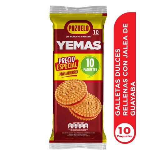 Galleta Pozuelo Yemas con jalea de Guayaba -520 g