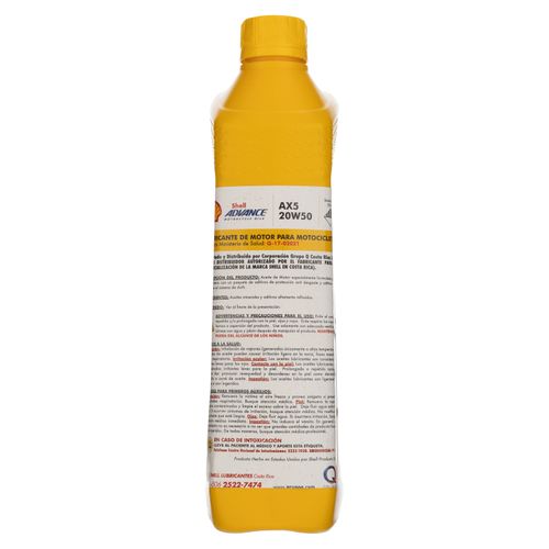 Aceite para moto Shell Advance 20W50 - 1 L