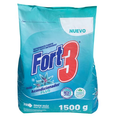 Detergente En Polvo Fort3 condiciona Plus -1500 gr