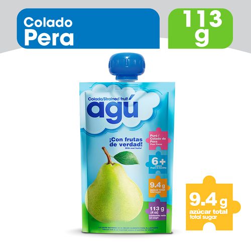 Colado Agú Baby Sabor Pera Doypack - 113grs