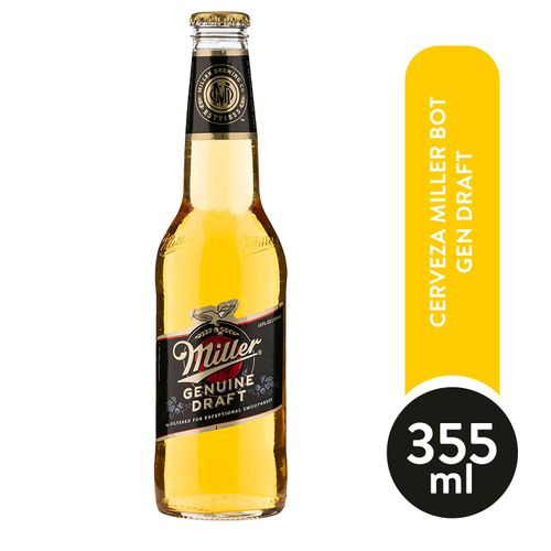 Cerveza Miller gen draft botella - 355 ml
