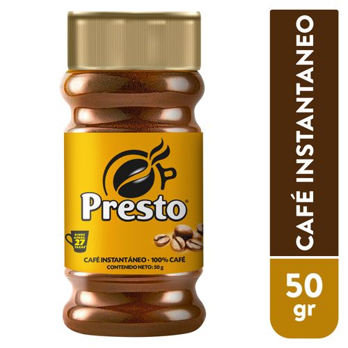 Café Soluble Presto Instantáneo Frasco - 50g