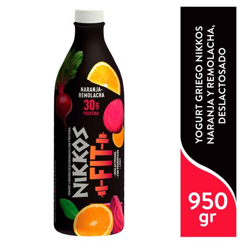 Yogurt Griego Nikkos Naranja Y Remolacha, Deslactosado - 950g