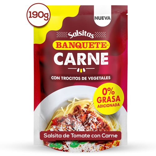 Salsita Banquete  de tomate preparada con carne - 190 g