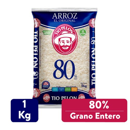Arroz Tio Pelon 80% Azul -1000g