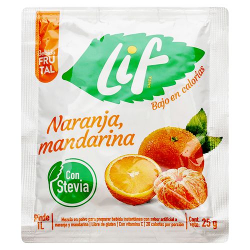 Bebida Lif En Polvo Naranja Mandarina - 25gr