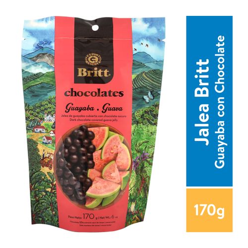 Chocolate Britt jalea de guayaba cubierta de chocolate oscuro - 170 g