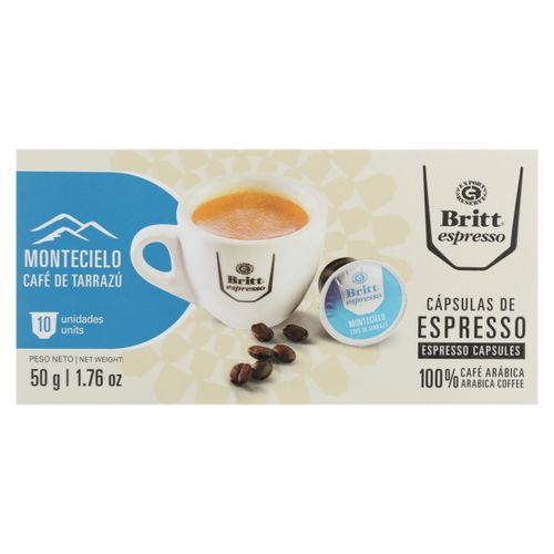Café Britt Cápsulas Espresso Monteci - 50 g