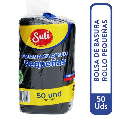 Bolsa Bas Suli Negra Roll Peq 50U