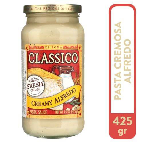 Salsa Alfredo Classico  para pasta vidrio - 680 g
