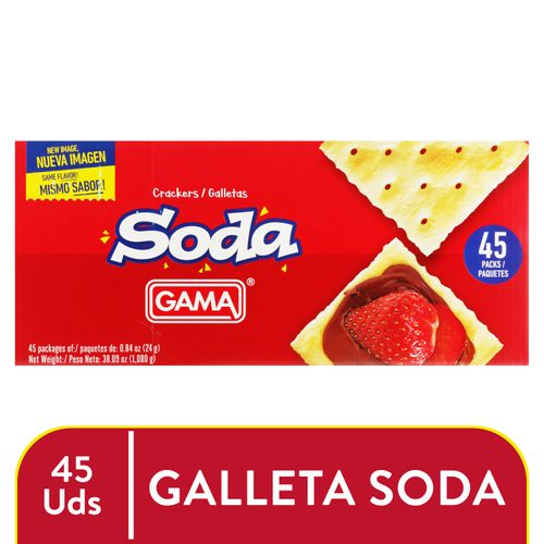 Galleta Gama soda  45 Uds - 1080 g