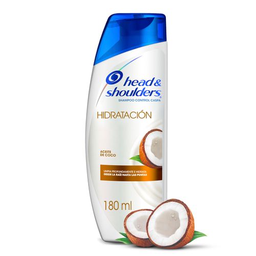 Shampoo Control Caspa Head & Shoulders Hidratación Aceite de Coco 180ml