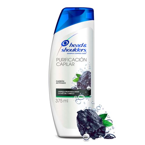 Shampoo para cabello graso Head & Shoulders Purificación Capilar Carbón Activado, 375ml