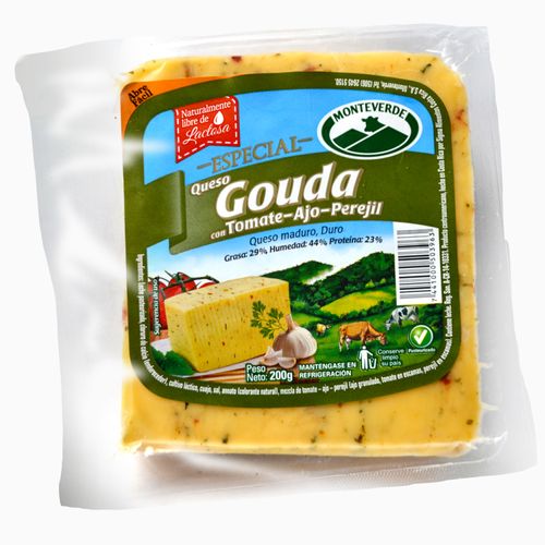 Queso Monteverde Gouda tomate ajo y perejil - 200 g