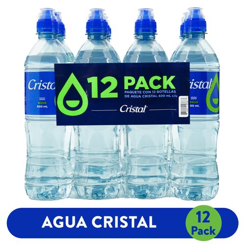 12 Pack Agua Cristal -600ml