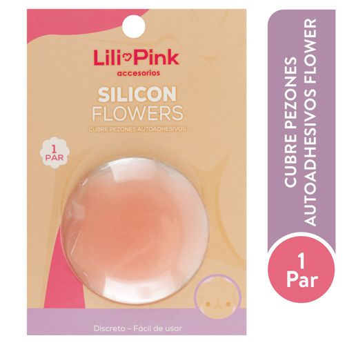 Accesorio de silicona Lili Pink cubre pezón adhesivo flores 2 Uds - 34 g