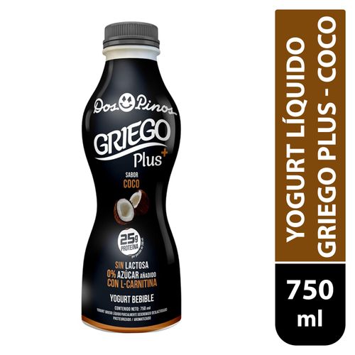 Yogurt Líquido Dos Pinos, Griego Plus Coco -750ml