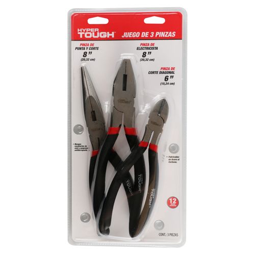 Juego De Pinzas Hyper Tough, 3 Piezas