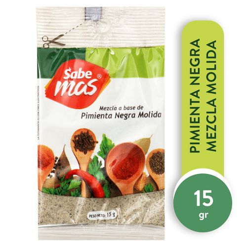 Especie Pimienta Negra Sabemas Molida -15gr