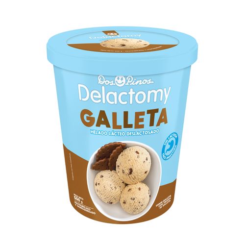 Helado Dos Pinos delactomy sabor galleta - 500 g