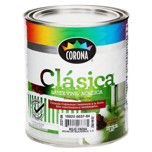 Pintura látex Corona clásica rojo fresa - 946 ml