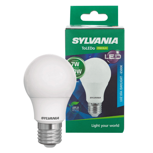 Bombillo Led Sylvania, luz blanca 7W rosca E27 -Und