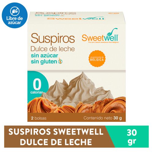 Suspiros Sweetwell de dulce de leche 2 pack - 30 g