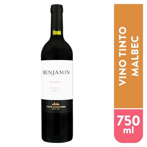 Vino Tinto Benjamin Malbec Argentino -750ml