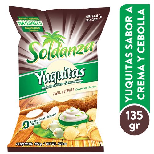 Yuquitas Soldanza Crema y Cebolla - 135 g