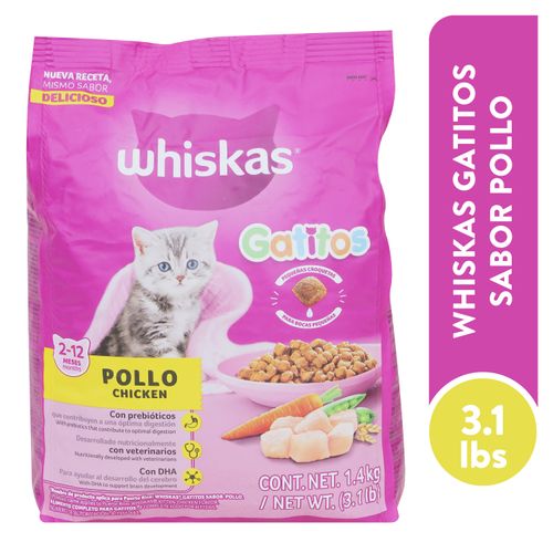 Alimento Whiskas para gatito sabor pollo - 1400 g