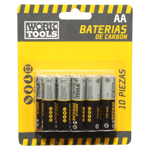 Bateria Carbón AA Work Tools 10 Pack