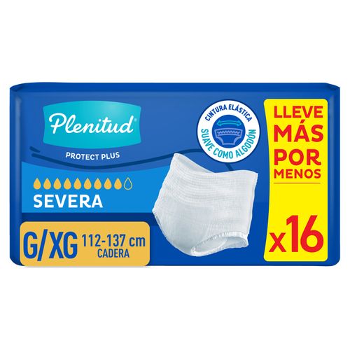 Ropa Interior Desechable Adulto Plenitud Protect Plus G/XG -16 Uds