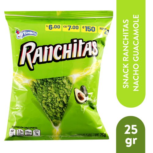 Snack Yummies ranchita guacamole - 25 g