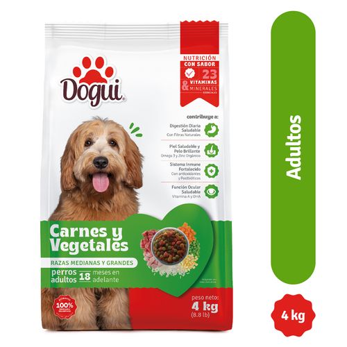 Alimento Dogui para perro adulto sabor carne y vegetales razas medianas y grandes - 4 kg