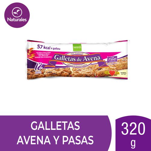 Galleta Seed Avena Pasas -320g