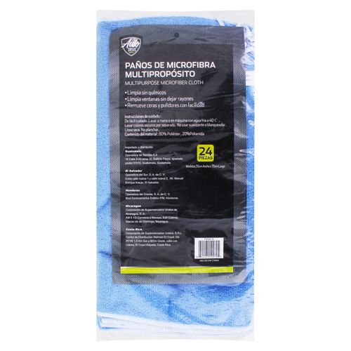 Paños para carro Auto Drive multiuso de microfibra - 24 Uds