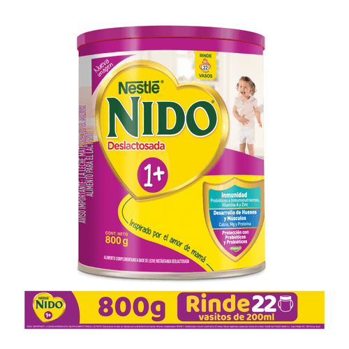 Alimento para niños Nido® 1+, Deslactosada Lata -800g