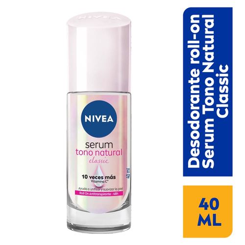 Desodorante Nivea Femenino Serum Roll-On Tono Natural Classic - 40 ml