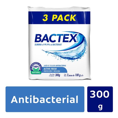 Jabón Bactex Antibacterial Active Fresh 3Pack - 100 g