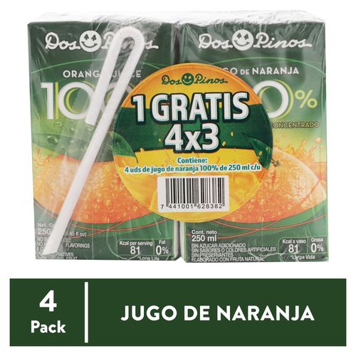 Jugo Naranja Uht 100 Porc 4pack 1000ml