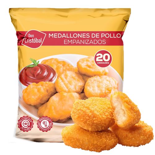 Medallones de Pollo  Don Cristóbal Empanizados  20 uds - 540 g