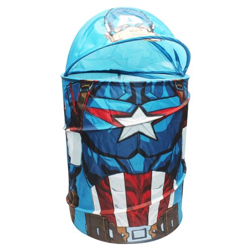 Cesto De Tela Grande Con Tapa Marvel