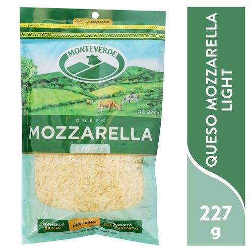 Queso mozzarella Monteverde light rallado  - 227 g