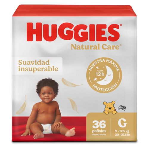 Pañales Huggies Natural Care Etapa 3/G Suavidad Insuperable - 36 uds