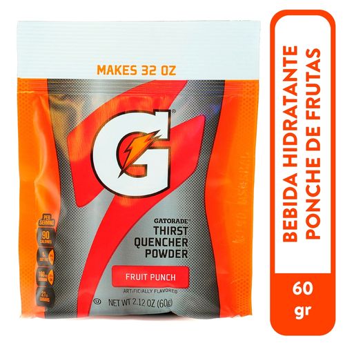 Bebida Gatorade polvo sachet fruit punch - 60 g