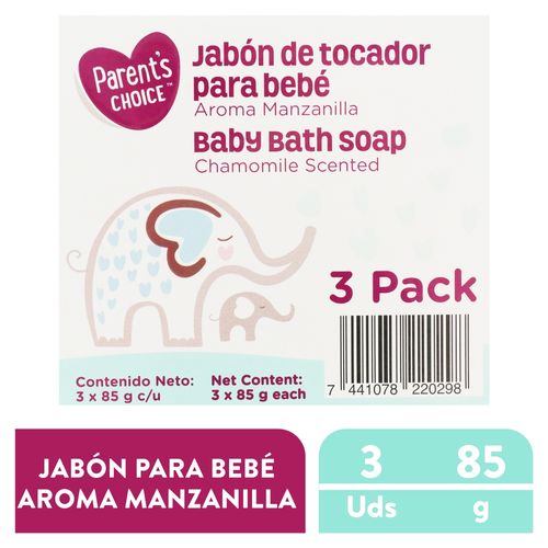 Jabón de tocador Parent's Choice para bebé manzanilla 3 pack - 255 g