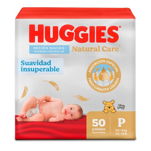 Pañales Huggies Natural Care Etapa 1/P -50 uds