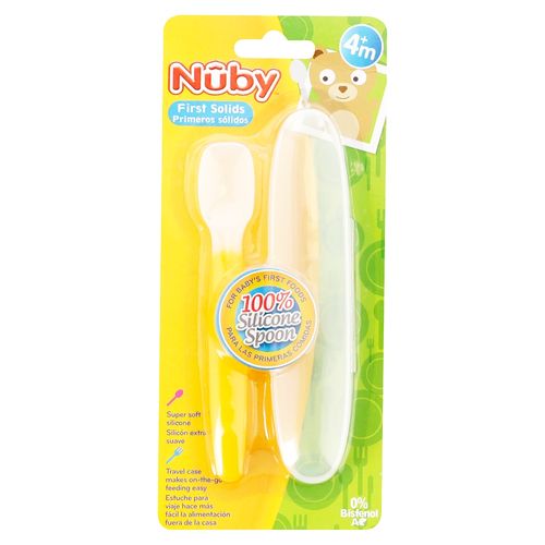 Cubiertos Nuby para alimentación de bebé - 2 uds